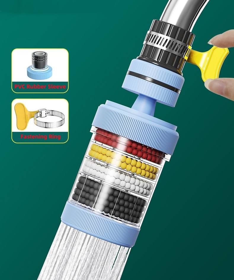 3 Pcs  6 Layers Water Filter Tap 360 Degree Rotatable